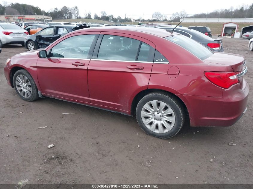 2014 Chrysler 200 Lx VIN: 1C3CCBAG6EN237912 Lot: 38427810