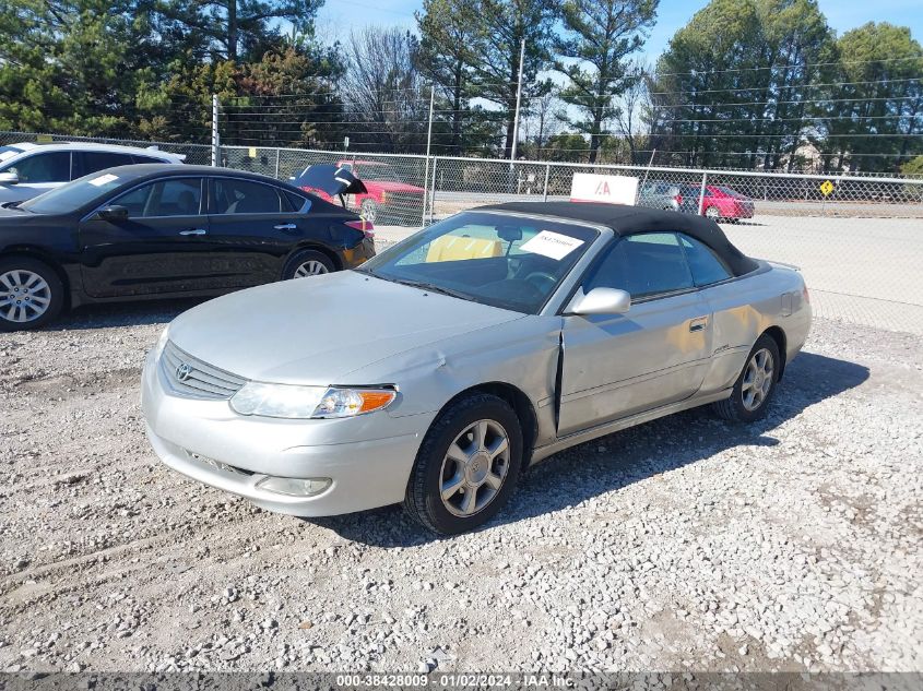 2T1FF28P92C594165 2002 Toyota Camry Solara Sle