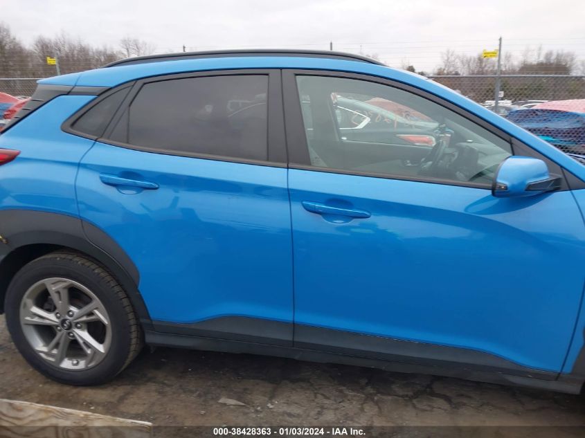 2022 Hyundai Kona Sel VIN: KM8K3CAB1NU762587 Lot: 38428363