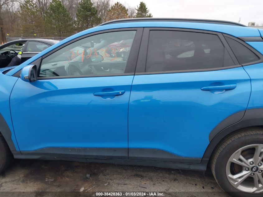 2022 Hyundai Kona Sel VIN: KM8K3CAB1NU762587 Lot: 38428363