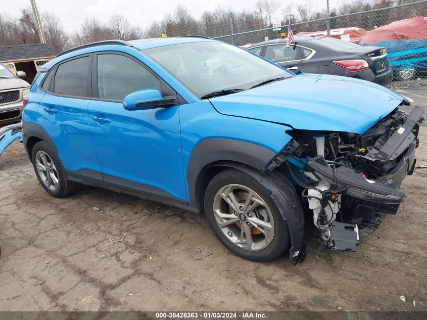 2022 Hyundai Kona Sel VIN: KM8K3CAB1NU762587 Lot: 38428363