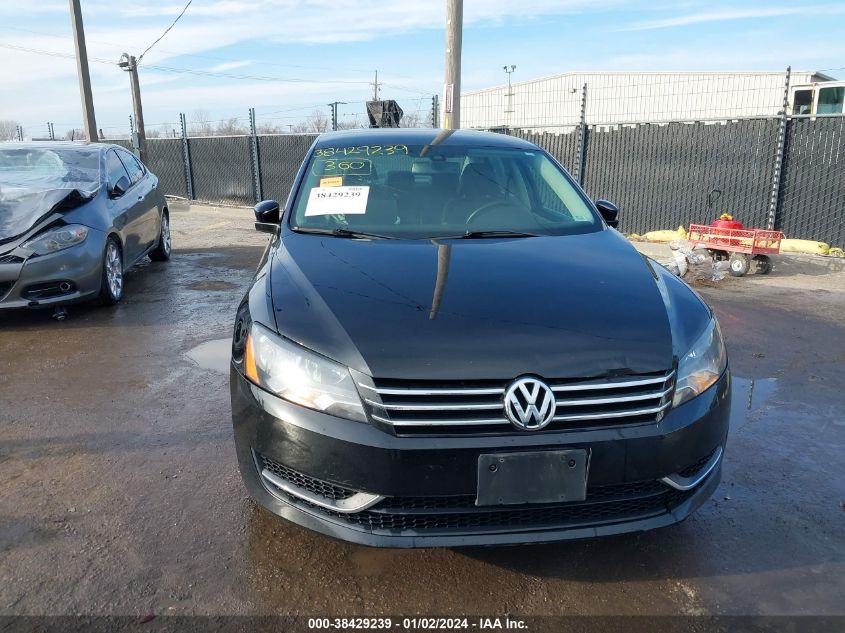 2013 Volkswagen Passat 2.5L Se VIN: 1VWBP7A33DC109110 Lot: 38429239