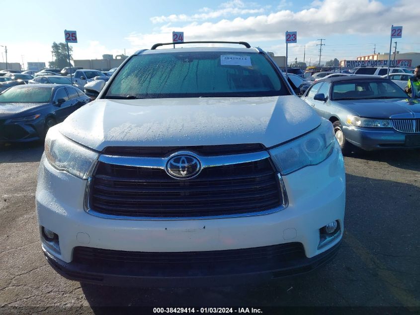 5TDDKRFH5ES017779 2014 Toyota Highlander Limited Platinum V6