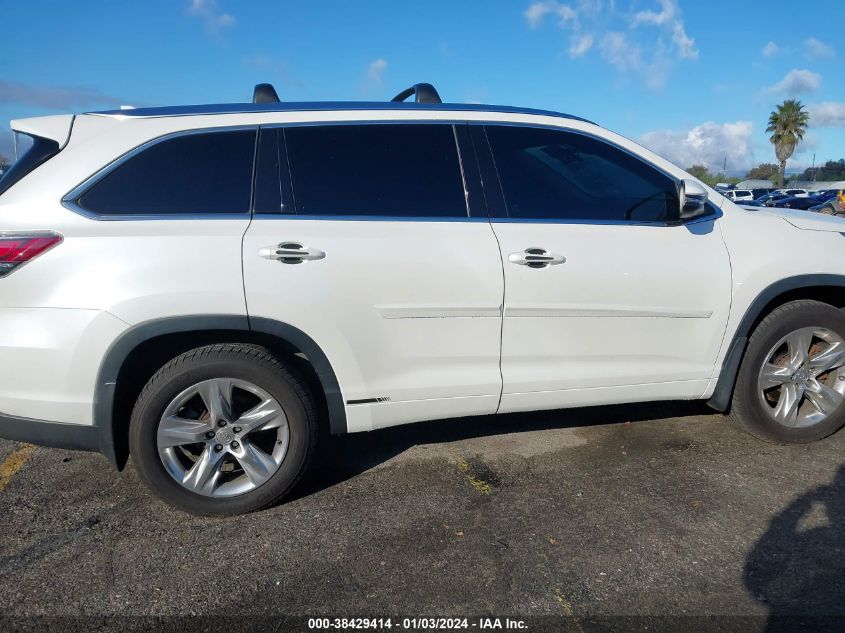 5TDDKRFH5ES017779 2014 Toyota Highlander Limited Platinum V6