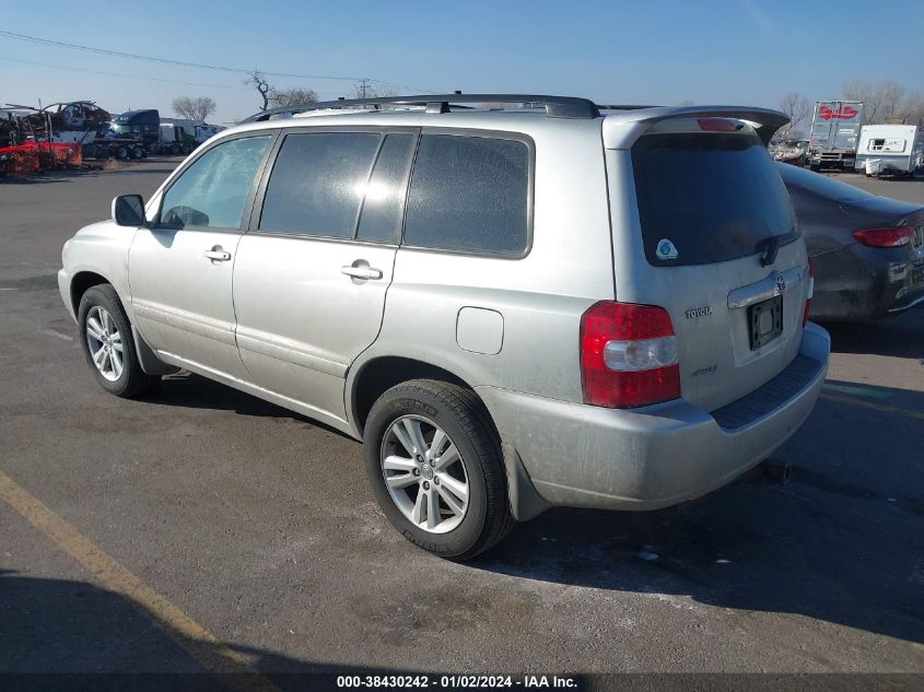 JTEEW21A160014243 2006 Toyota Highlander Hybrid V6