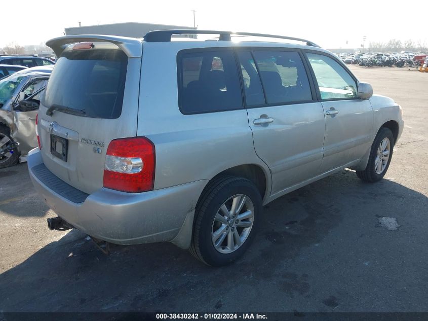 JTEEW21A160014243 2006 Toyota Highlander Hybrid V6