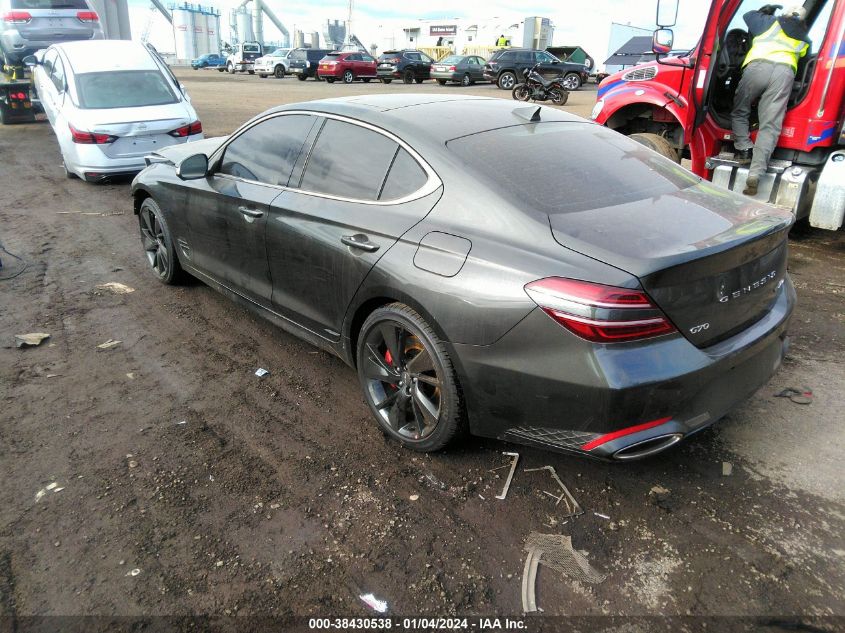 KMTG54TEXPU133819 2023 Genesis G70 3.3T Awd