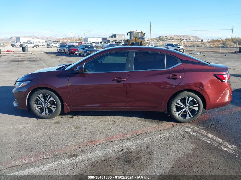 3N1AB8CV7NY208638 2022 Nissan Sentra Sv Xtronic Cvt