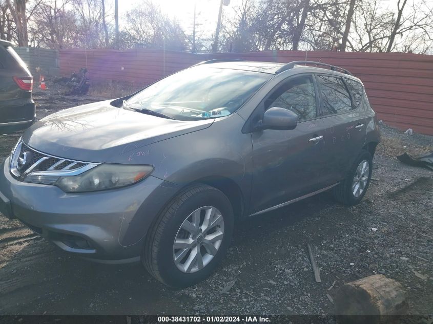 JN8AZ1MW2DW317378 2013 Nissan Murano Sl