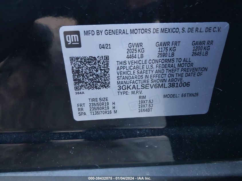 3GKALSEV6ML381006 2021 GMC Terrain Fwd Denali