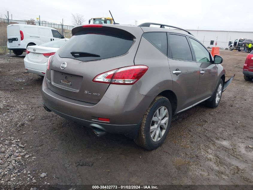 JN8AZ1MW0CW219786 2012 Nissan Murano Sl