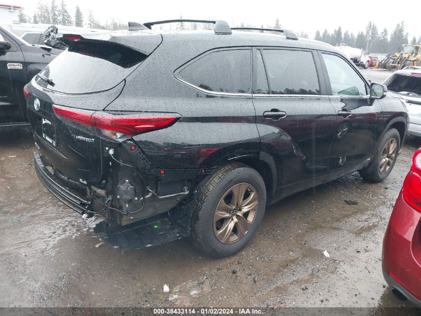 2023 Toyota Highlander Hybrid Xle Bronze VIN: 5TDABRCH0PS599686 Lot: 38433114