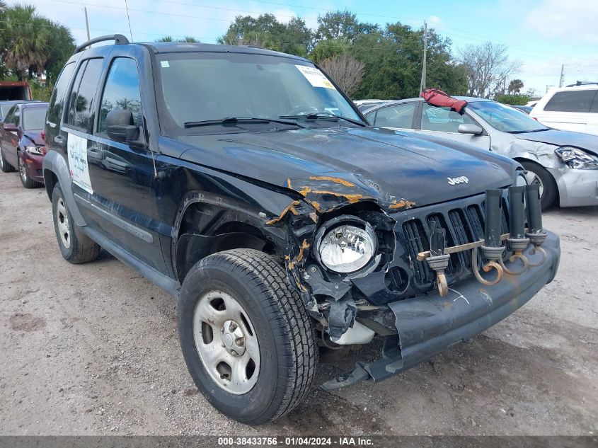 1J4GL48K17W645969 2007 Jeep Liberty Sport