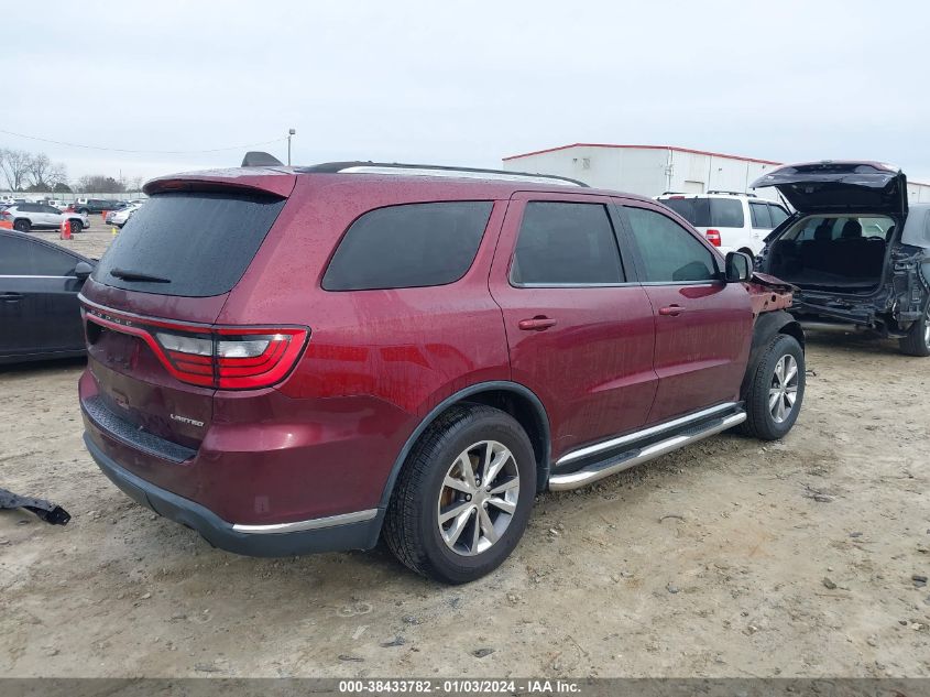 2016 Dodge Durango Limited VIN: 1C4RDHDG0GC459443 Lot: 38433782