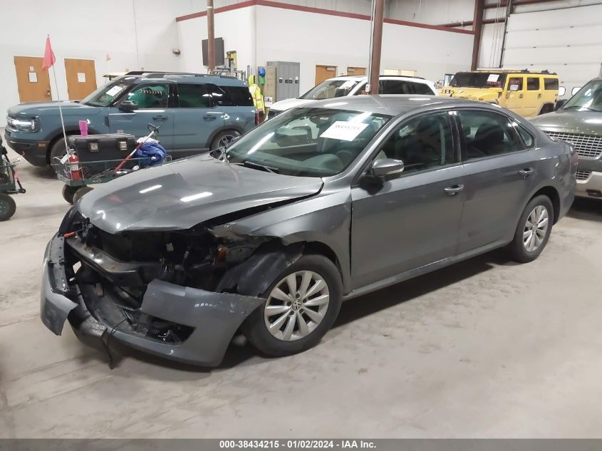 1VWAH7A32DC013638 2013 Volkswagen Passat 2.5L S