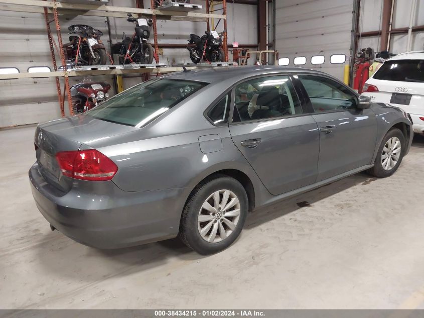 1VWAH7A32DC013638 2013 Volkswagen Passat 2.5L S