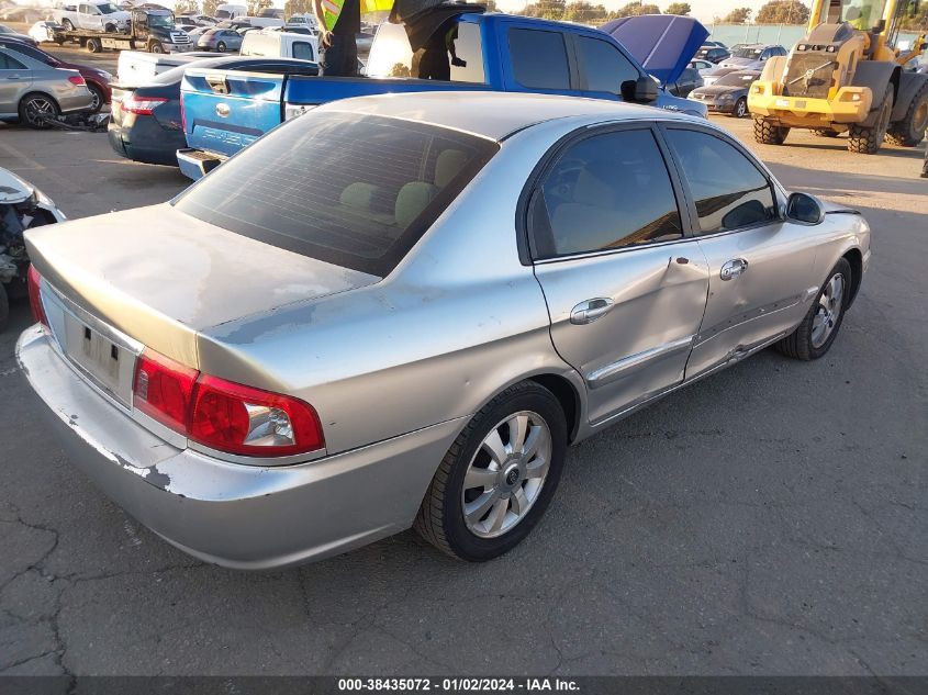 2004 Kia Optima Ex V6/Lx V6 VIN: KNAGD128245298052 Lot: 38435072