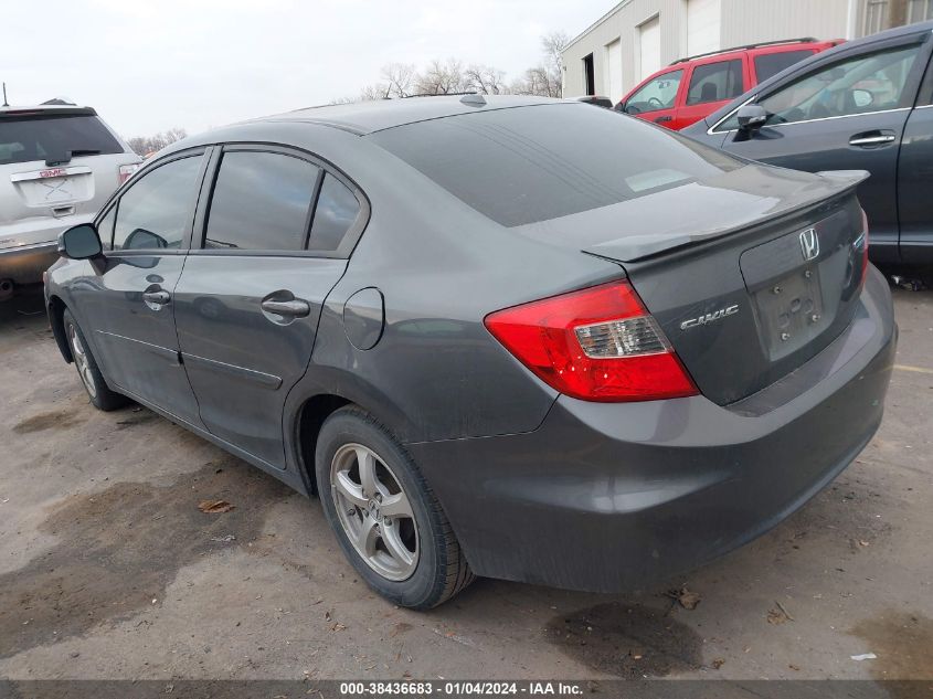 2012 Honda Civic Natural Gas VIN: 19XFB5F50CE003660 Lot: 38436683