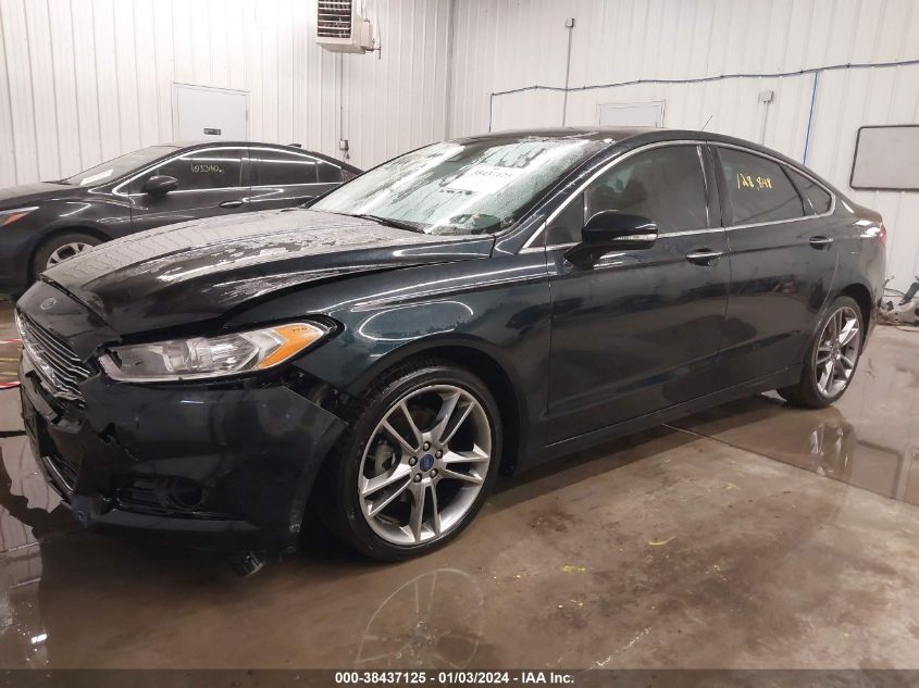 2014 Ford Fusion Titanium VIN: 3FA6P0K92ER313498 Lot: 38437125