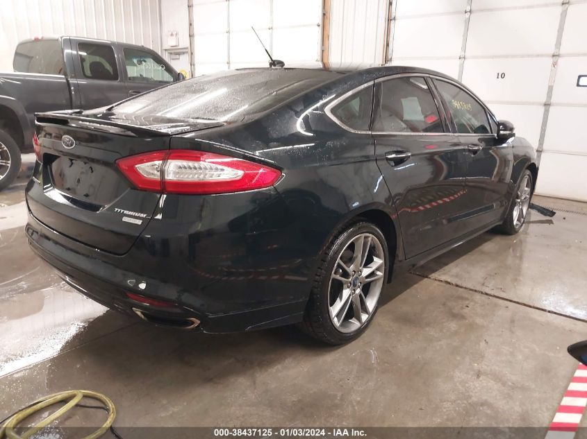 2014 Ford Fusion Titanium VIN: 3FA6P0K92ER313498 Lot: 38437125