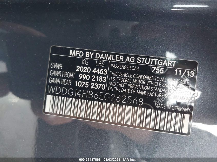 WDDGJ4HB6EG262568 2014 Mercedes-Benz C 250