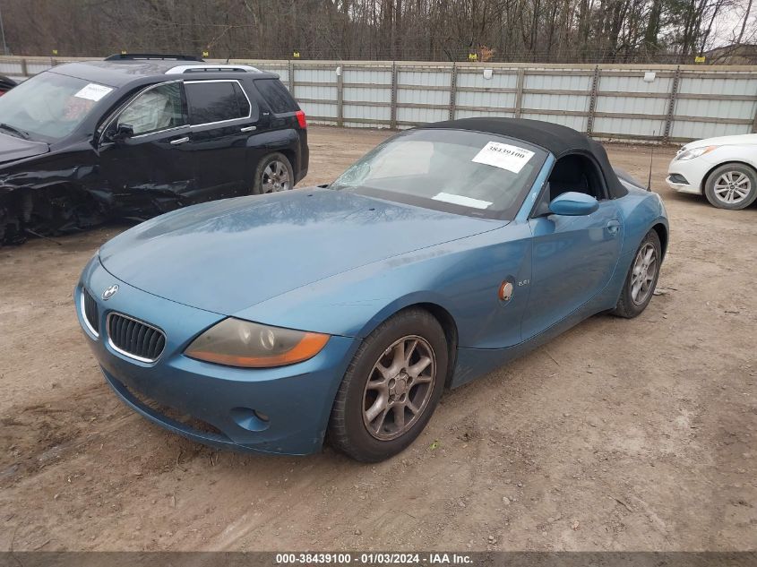 4USBT33433LR64234 2003 BMW Z4 2.5I