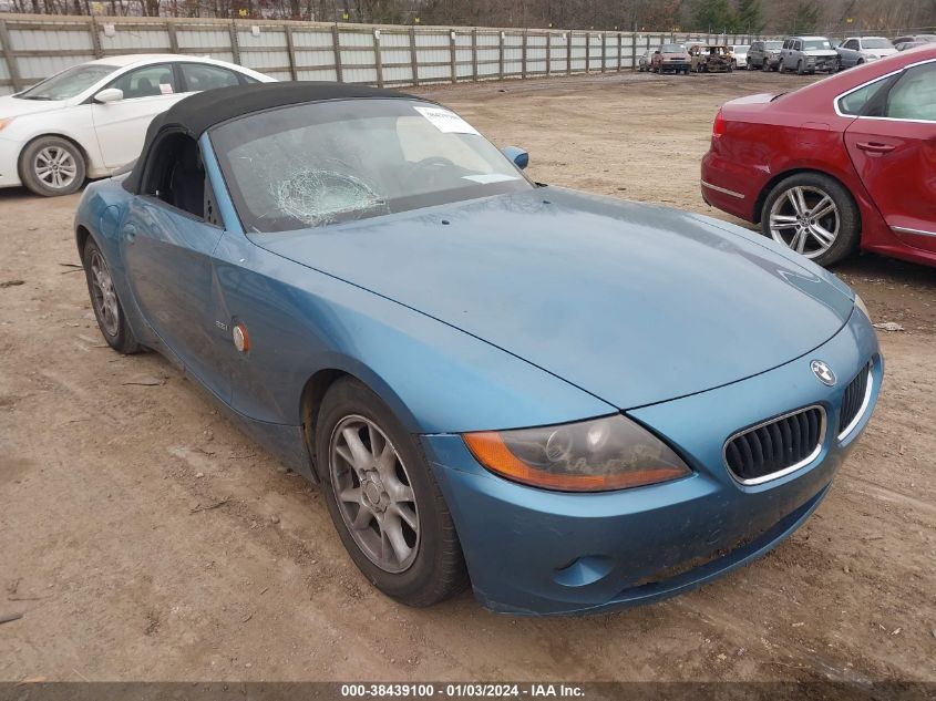 4USBT33433LR64234 2003 BMW Z4 2.5I