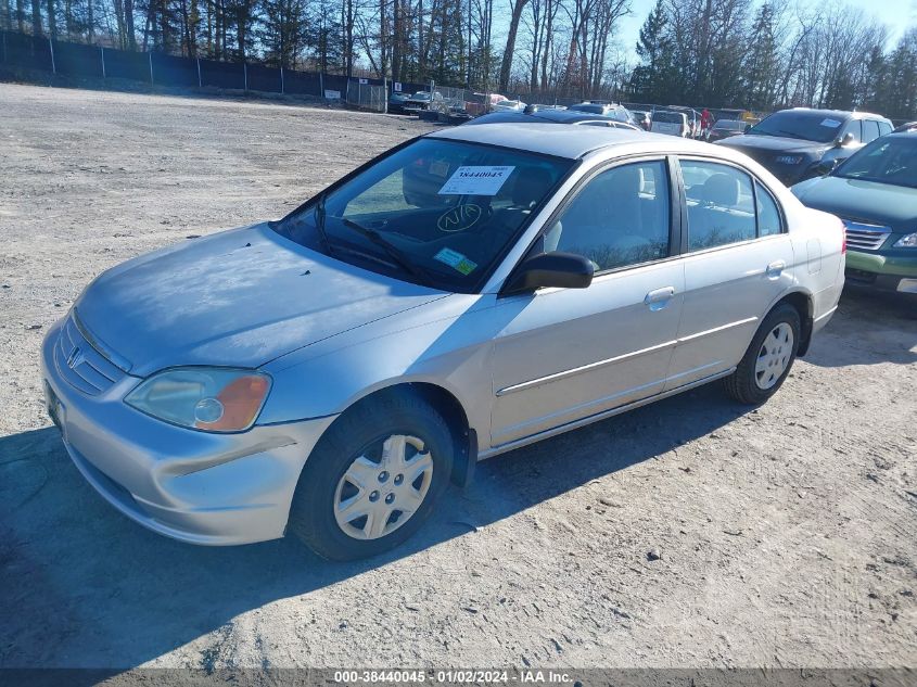 2003 Honda Civic Lx VIN: 2HGES16563H619468 Lot: 38440045