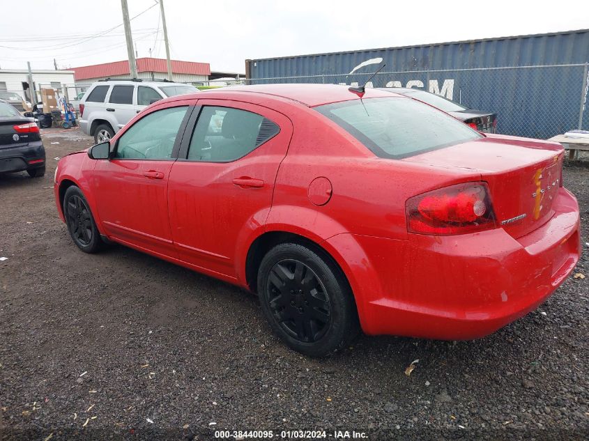 1C3CDZAB7DN590491 2013 Dodge Avenger Se