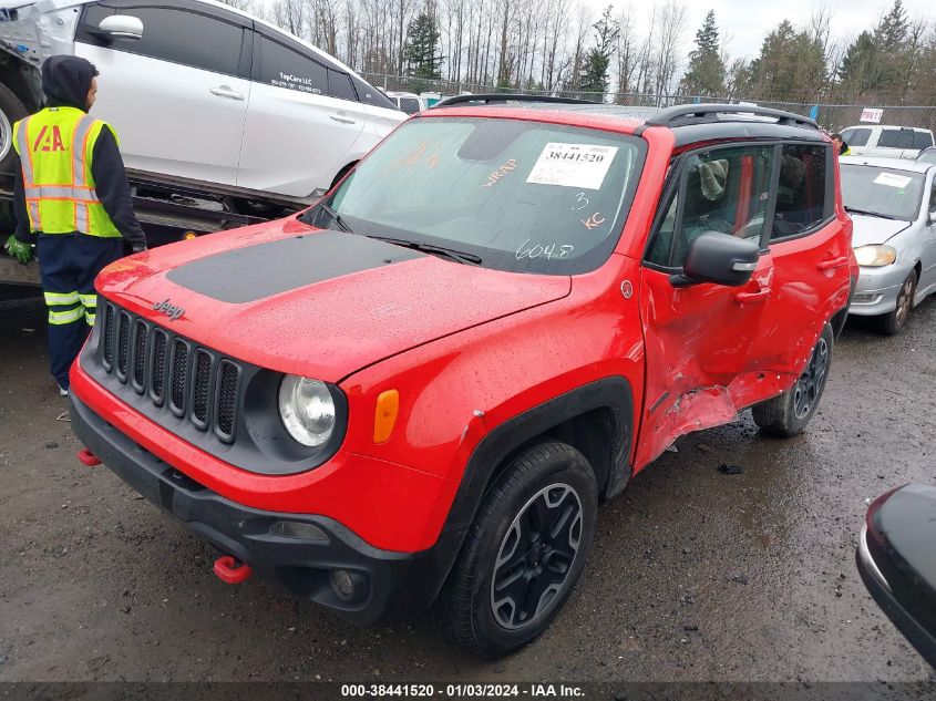 2017 Jeep Renegade Trailhawk 4X4 VIN: ZACCJBCB1HPF96048 Lot: 38441520