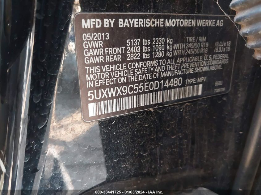 5UXWX9C55E0D14480 2014 BMW X3 xDrive28I