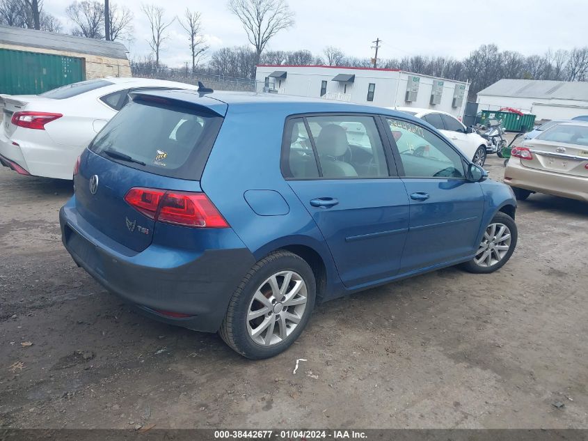 3VW217AU3GM015497 2016 Volkswagen Golf Tsi S 4-Door