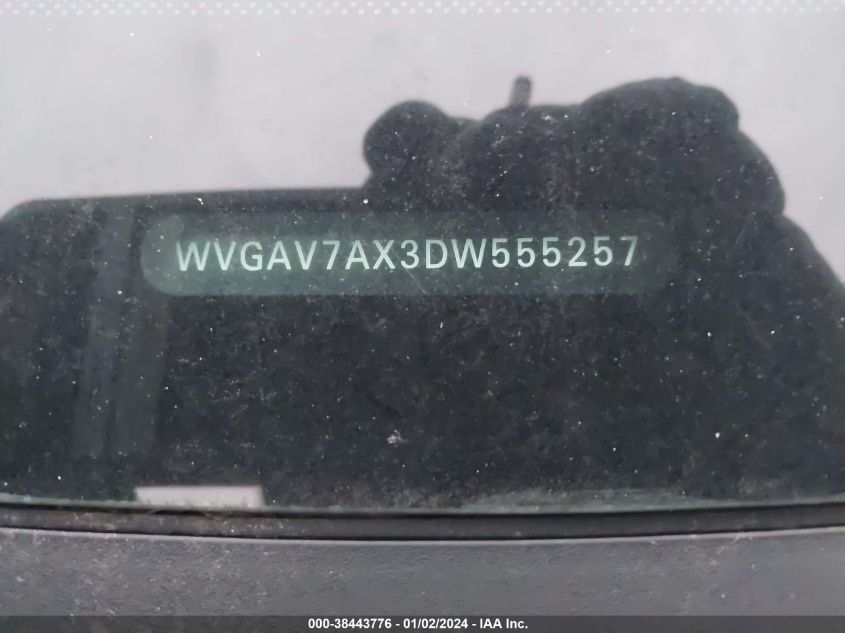 WVGAV7AX3DW555257 2013 Volkswagen Tiguan S