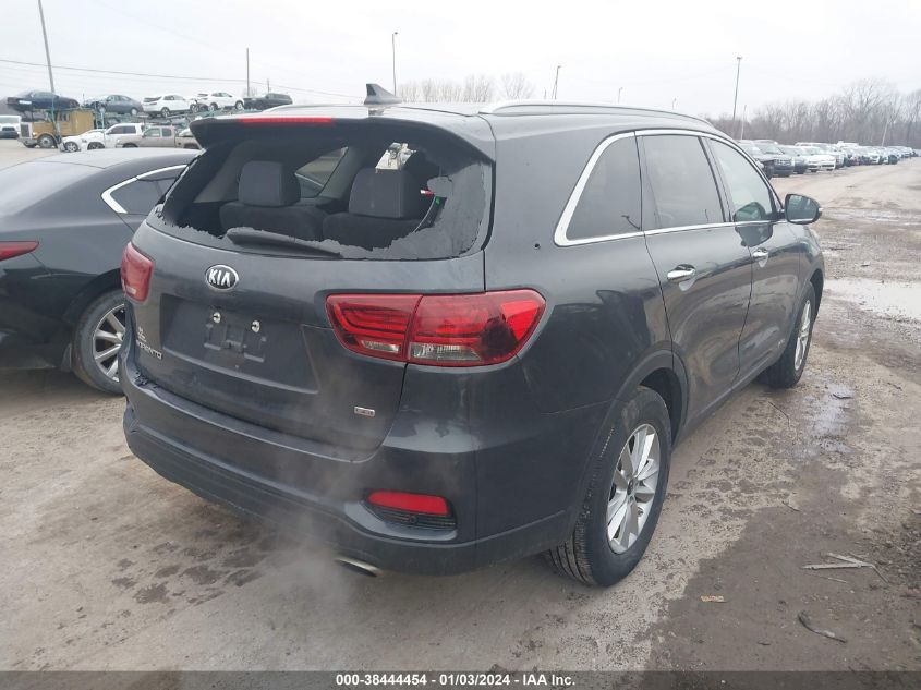 2019 Kia Sorento 2.4L Lx VIN: 5XYPGDA36KG529606 Lot: 38444454