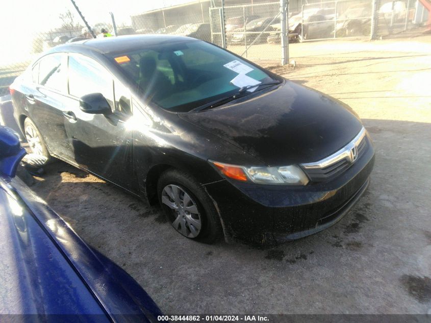 2012 Honda Civic Lx VIN: 2HGFB2F59CH323287 Lot: 38444862