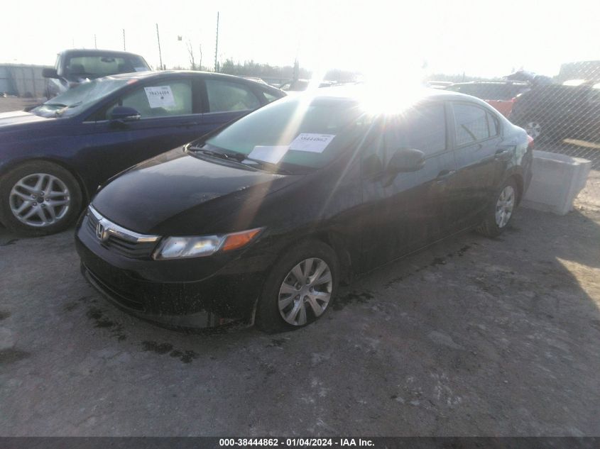 2012 Honda Civic Lx VIN: 2HGFB2F59CH323287 Lot: 38444862