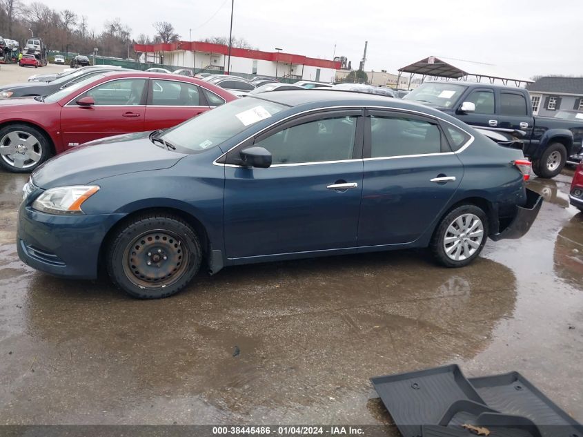 2013 Nissan Sentra Sv VIN: 3N1AB7AP9DL615483 Lot: 38445486