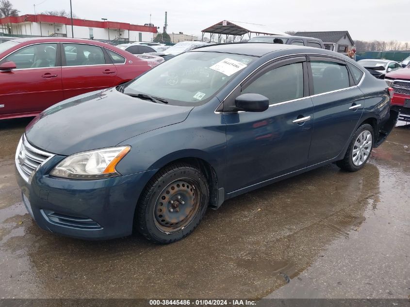 2013 Nissan Sentra Sv VIN: 3N1AB7AP9DL615483 Lot: 38445486