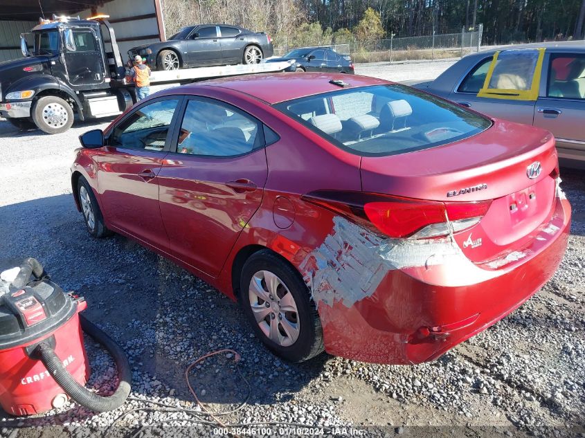 KMHDH4AEXGU557329 2016 Hyundai Elantra Se