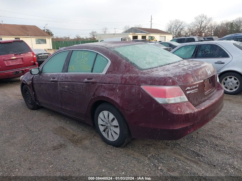 2010 Honda Accord 2.4 Lx VIN: 1HGCP2F34AA105711 Lot: 38448524