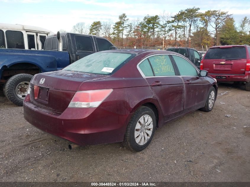 2010 Honda Accord 2.4 Lx VIN: 1HGCP2F34AA105711 Lot: 38448524