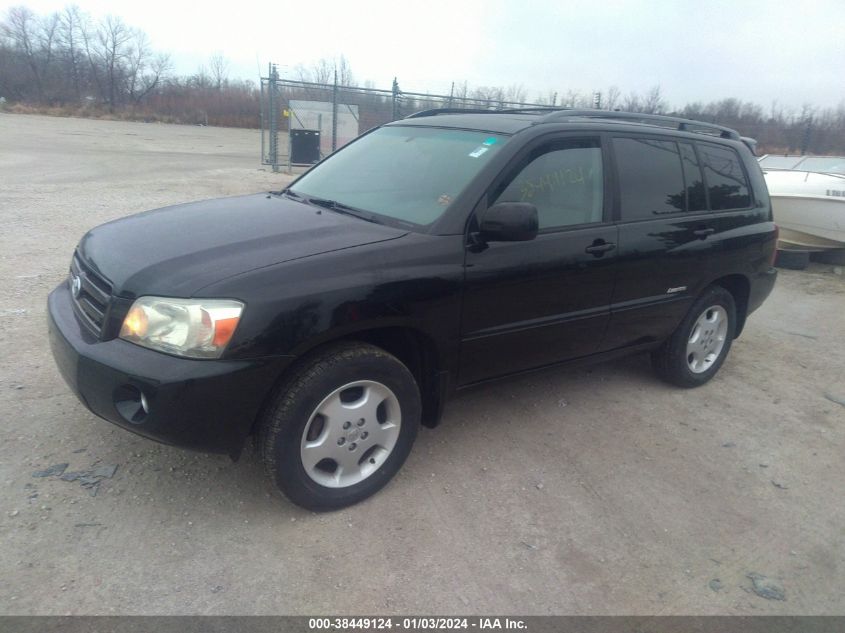 2007 Toyota Highlander Limited V6 VIN: JTEEP21A670215912 Lot: 38449124