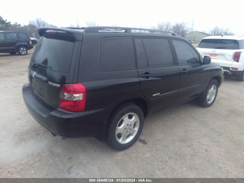 2007 Toyota Highlander Limited V6 VIN: JTEEP21A670215912 Lot: 38449124