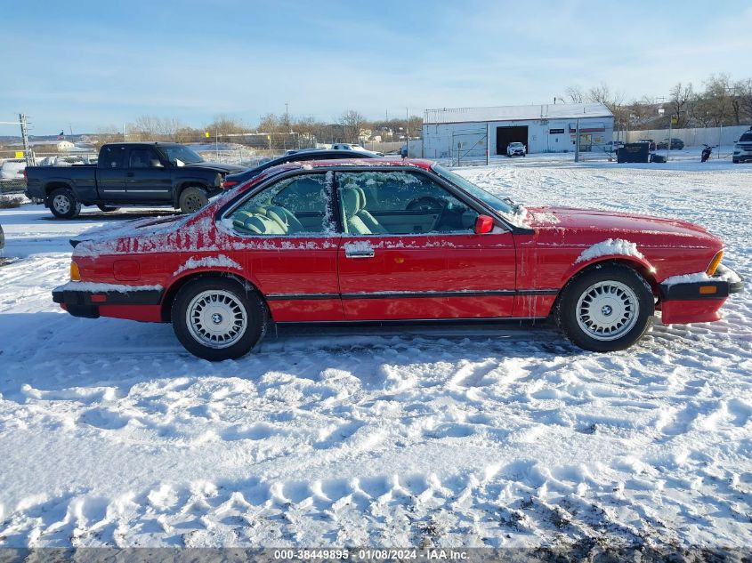 1987 BMW M6 VIN: WBAEE1400H2560041 Lot: 38449895