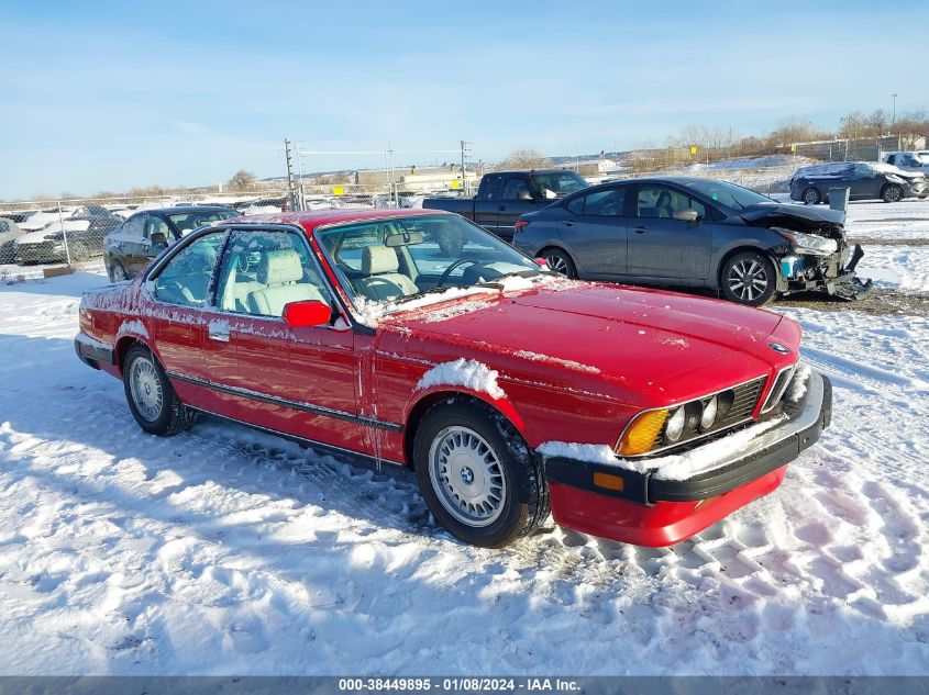 1987 BMW M6 VIN: WBAEE1400H2560041 Lot: 38449895