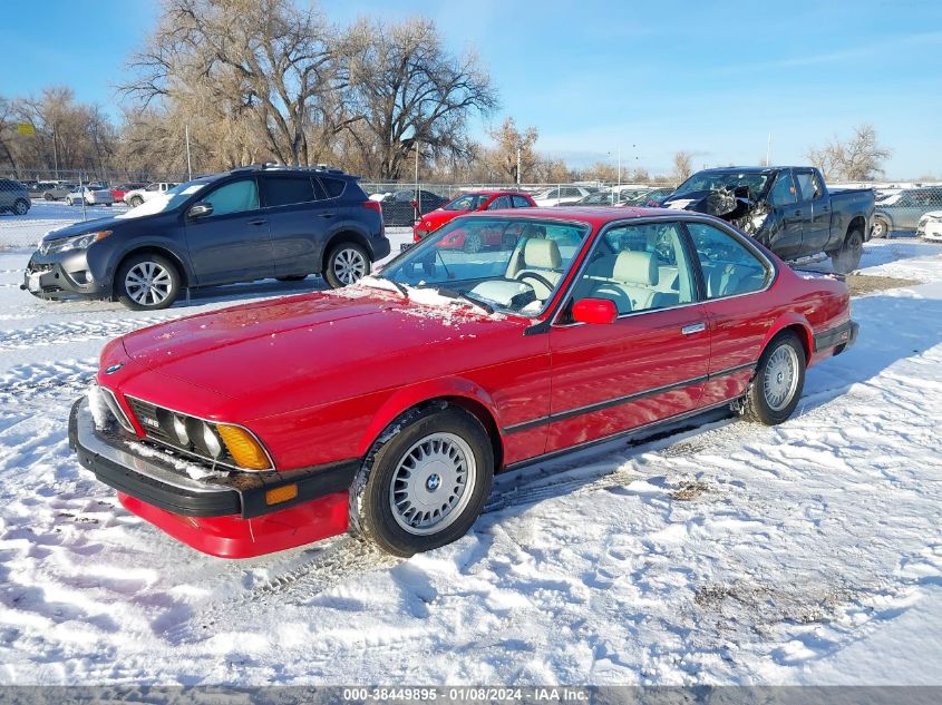 1987 BMW M6 VIN: WBAEE1400H2560041 Lot: 38449895