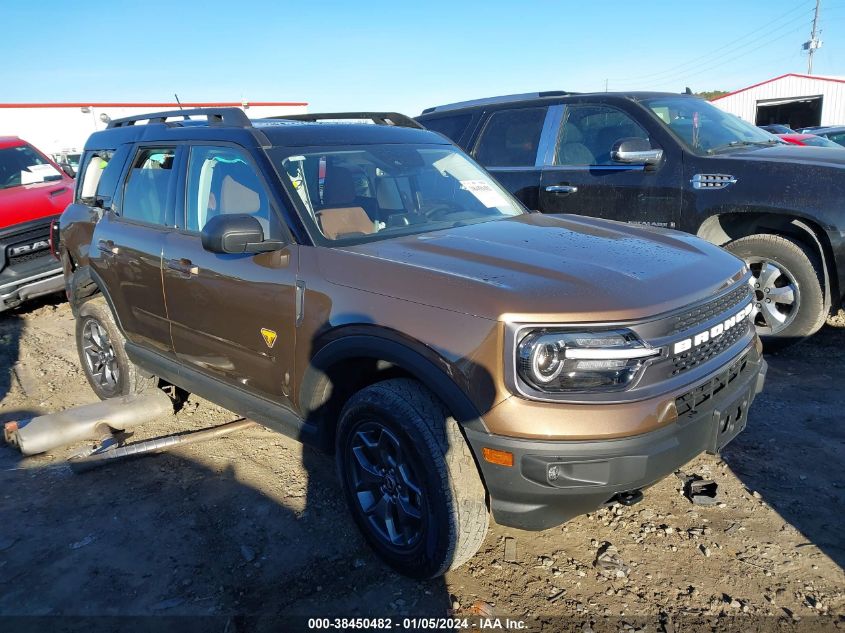 2022 Ford Bronco Sport Badlands VIN: 3FMCR9D99NRE12453 Lot: 38450482