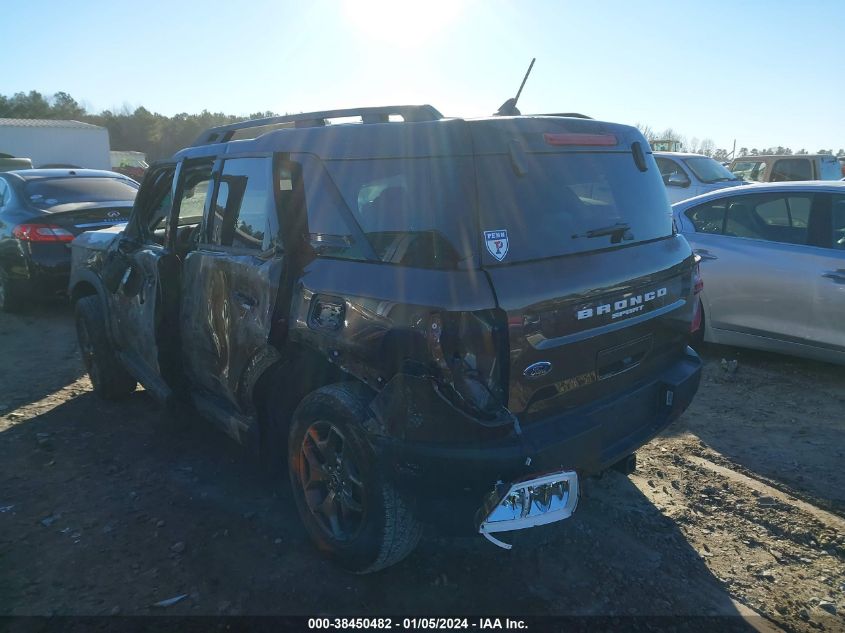 2022 Ford Bronco Sport Badlands VIN: 3FMCR9D99NRE12453 Lot: 38450482