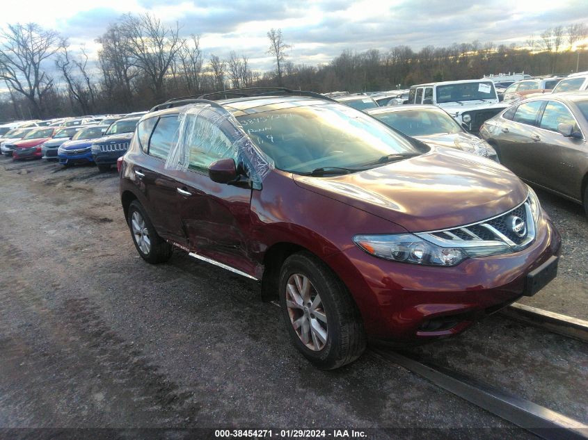 JN8AZ1MW6CW219520 2012 Nissan Murano Sl