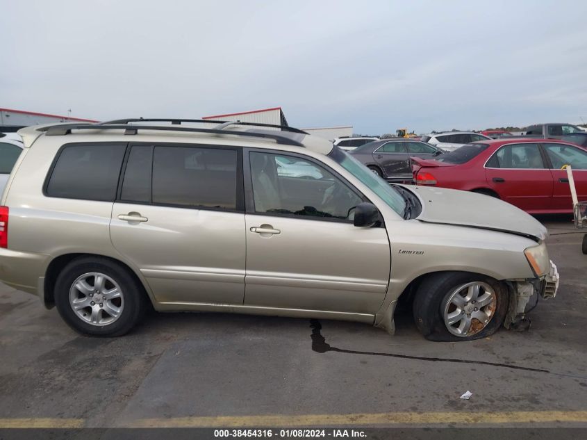 2003 Toyota Highlander Limited VIN: JTEGF21A130095958 Lot: 38454316